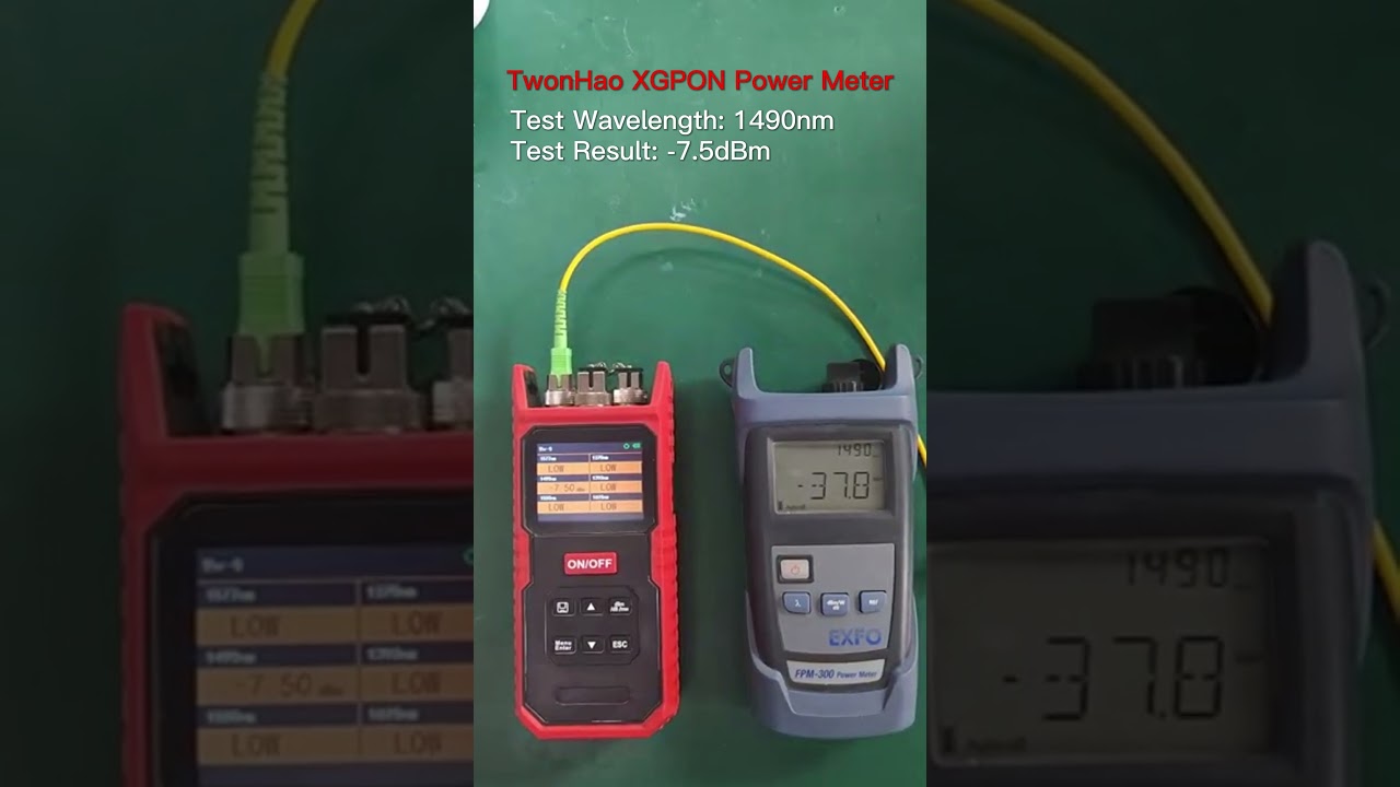 TwonHao XGPON Power Meter Calibrate Aligned with EXFO Power Meters
