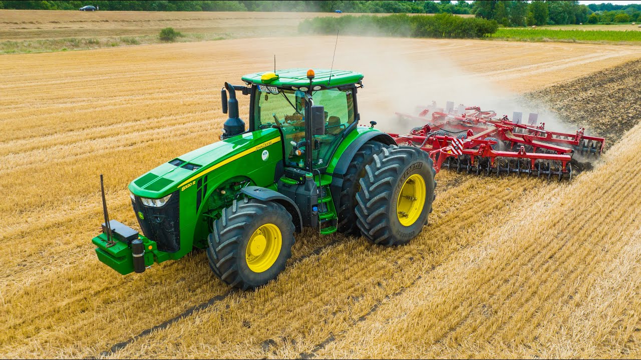 Búza tarlóhántás 🌾 John Deere 8320R + KÜHNE KNT-770 nehéztárcsa + KNU 