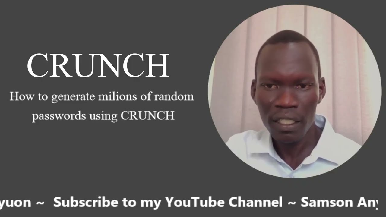 How to generate millions of random passwords in just seconds using Crunch.