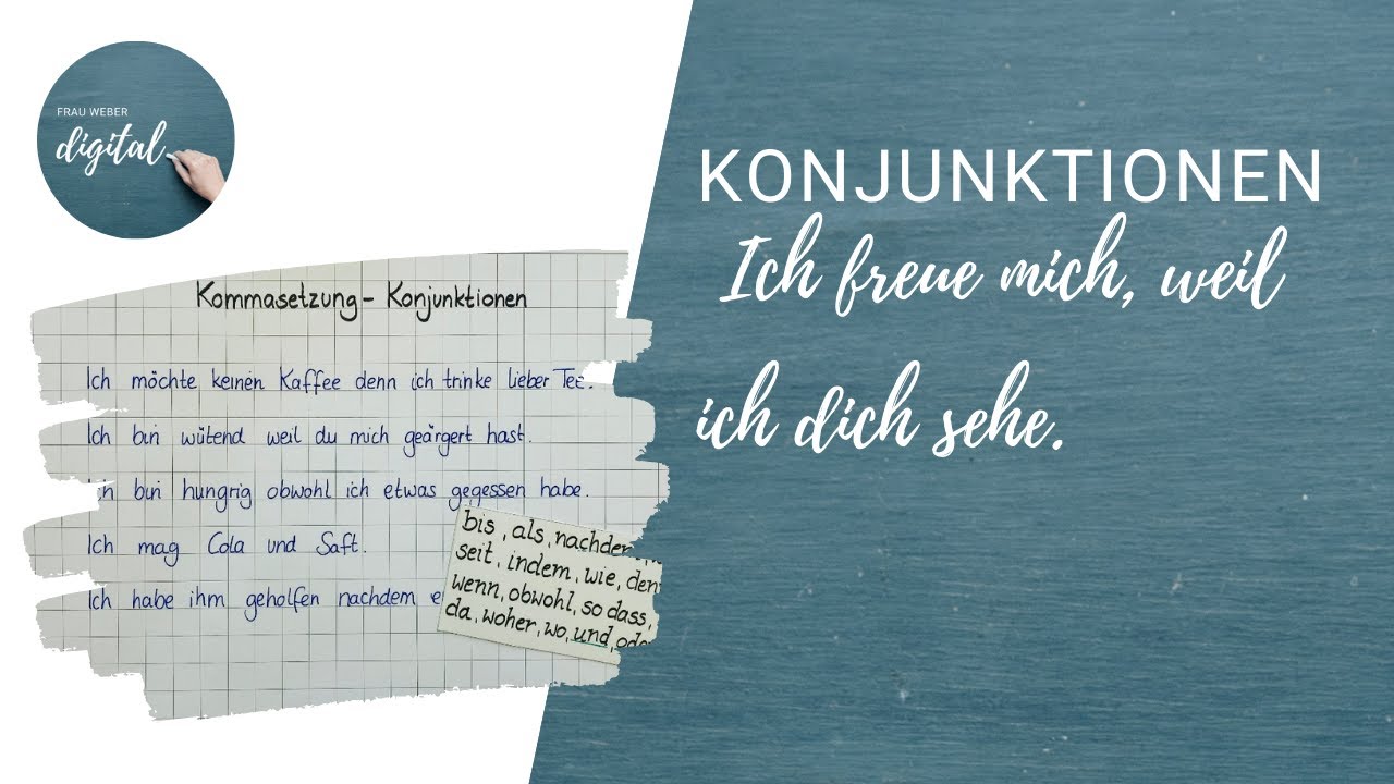 Konjunktionen - hier musst du ein Komma setzen