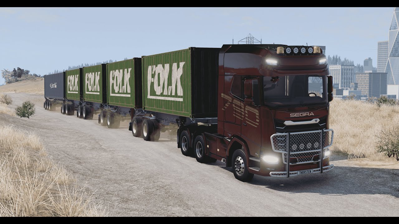 Road Train Assembly and Disassembly - BeamNG Drive
