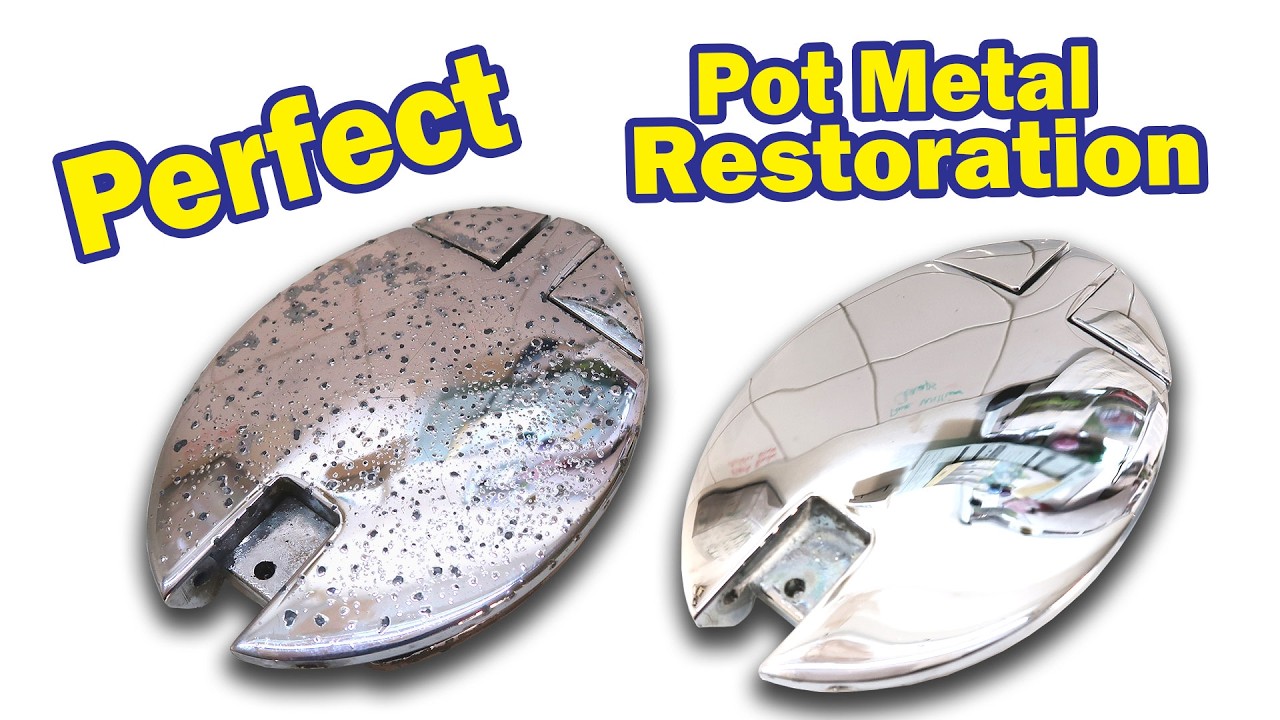 Restoring Pot Metal Fuel Cap: Pitted to Mirror Chrome Transformation!