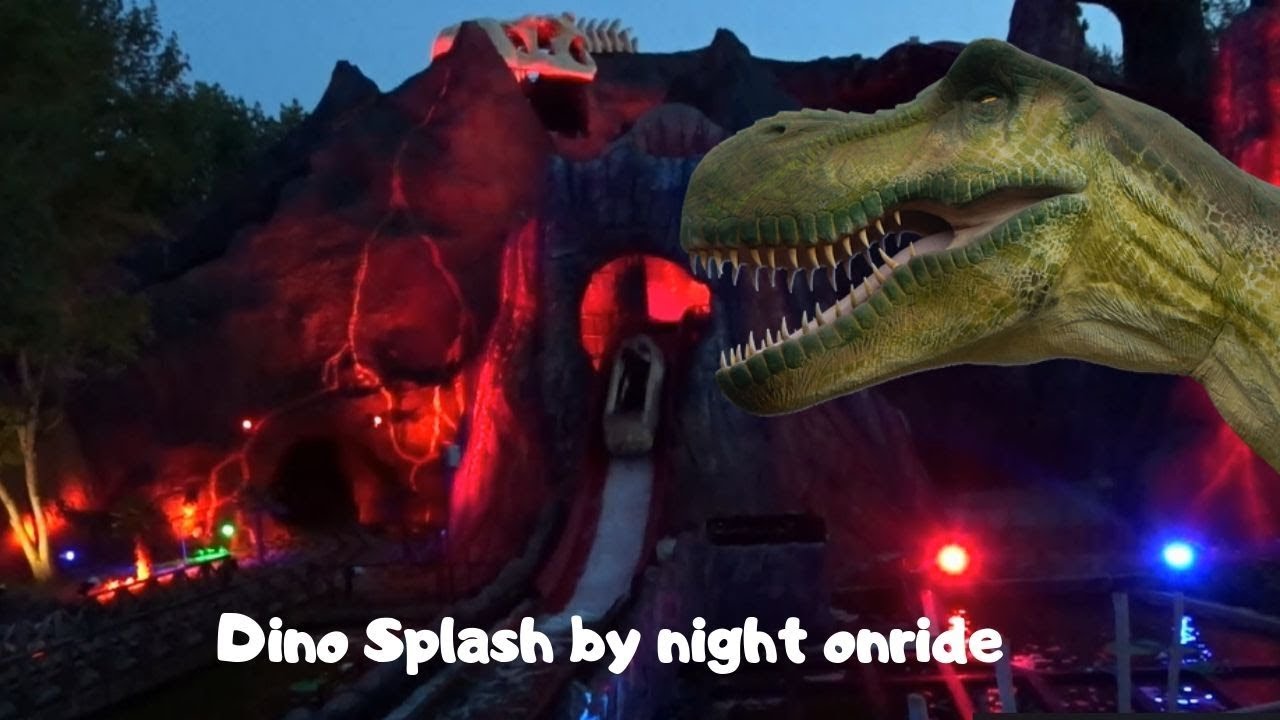 Dino splash by night (onride) @ plopsaland