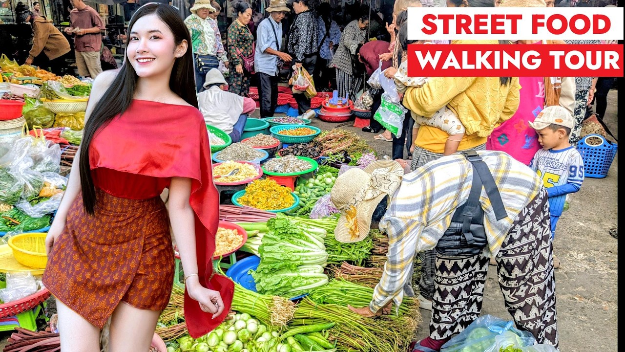 Street Food Cambodia's Traditional Market &ndash; Local Life and Ethnic Food
