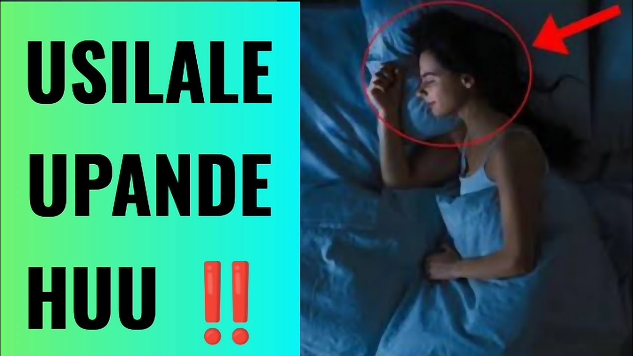 NI HATARI KUELEKEZA KICHWA UPANDE HUU WAKATI WA KULALA