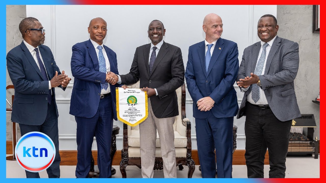 FIFA president Gianni Infantino welcomed by President William Ruto ahead of CHAN final