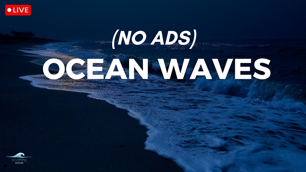 🔴 Ocean Waves for Deep Sleep | Ocean Sounds for Full Night Rest With A Dark Screen And Rolling Waves