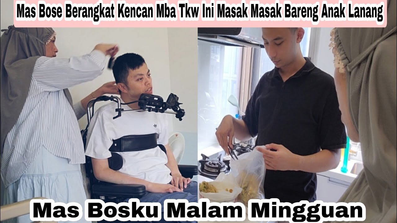 Bose Berangkat Malam Mingguan Mba Tkw ini langsung Masak Masak Bareng Anak lanang