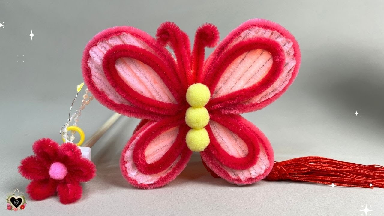 DIY Pipe Cleaner🦋How to make Butterfly Lantern with Pipe Cleaner🦋Beautiful and Easy To Make🦋