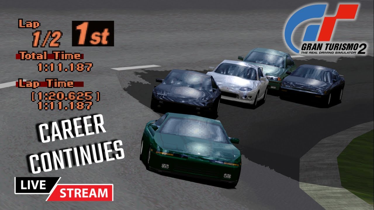 Gran Turismo 2 Career Mode Continues | PS1 Retro Racing Live Stream &ndash; GT Mode Part 2
