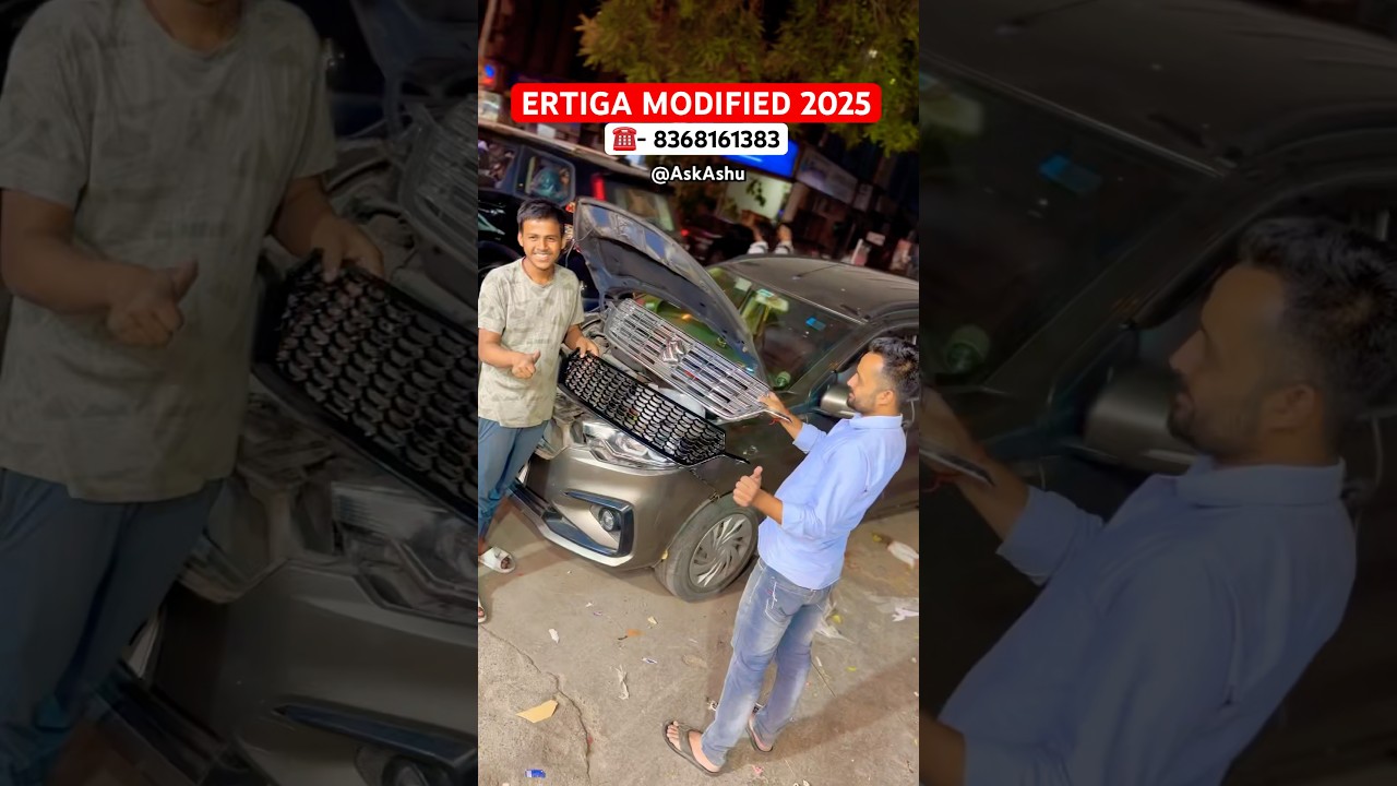RS GRILL Installed In ERTIGA NEW MODEL 2025😍Maruti Suzuki Ertiga Modification ✅