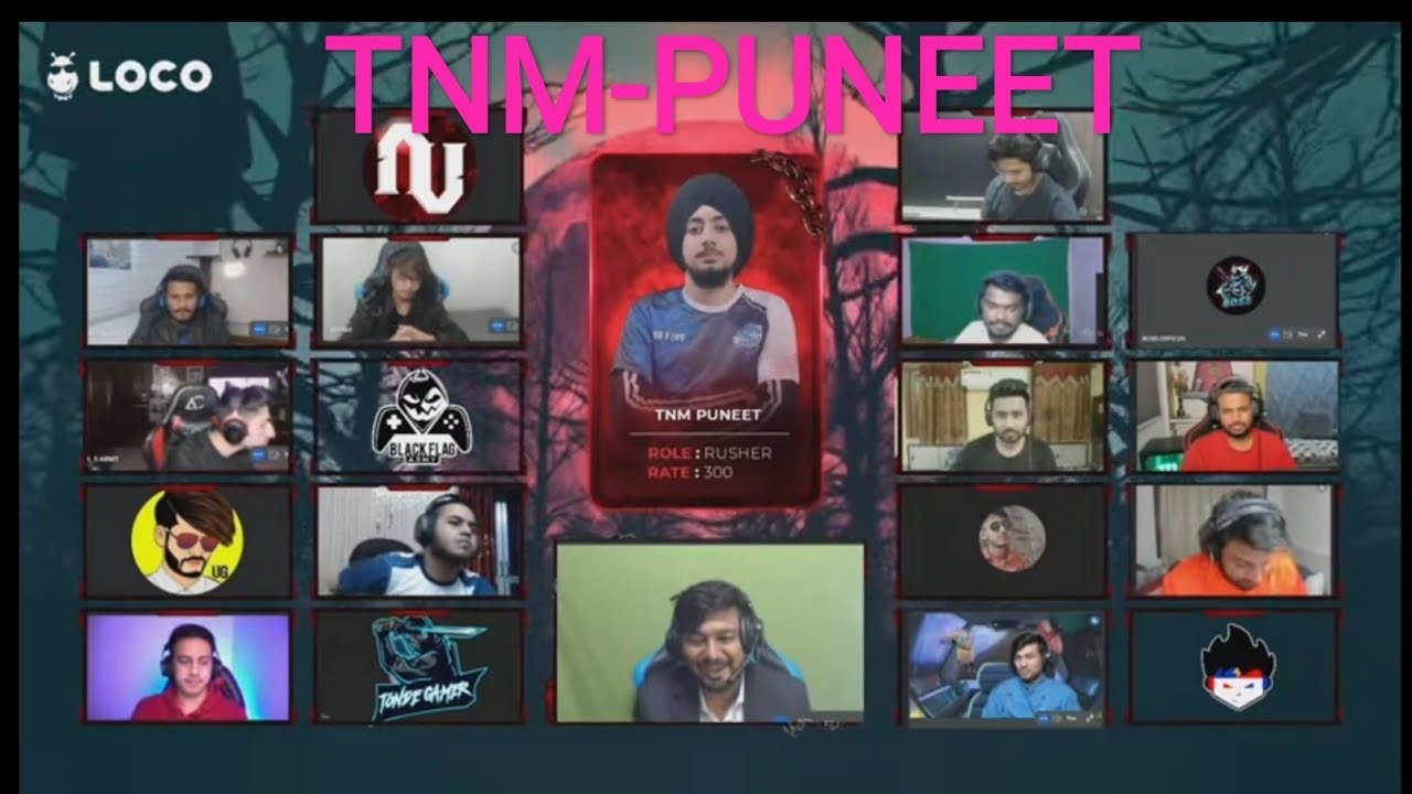 TNM-PUNEET ON AUCTION || Hellraiser invitational Auctions || FREE FIRE TOURNAMENT AUCTION ||