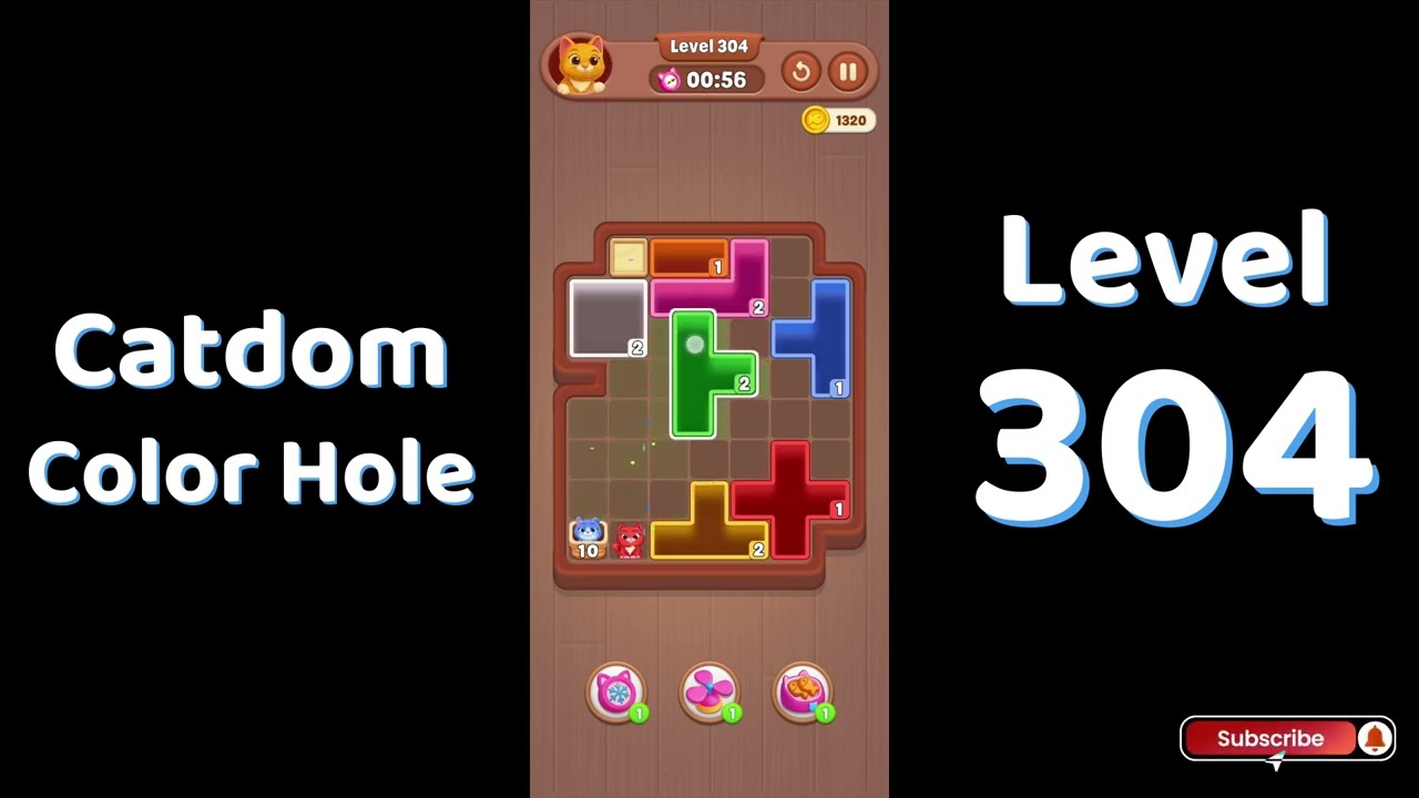 Catdom Level 304 walkthrough | Color Hole 🐱🕳️| Solutionguruji