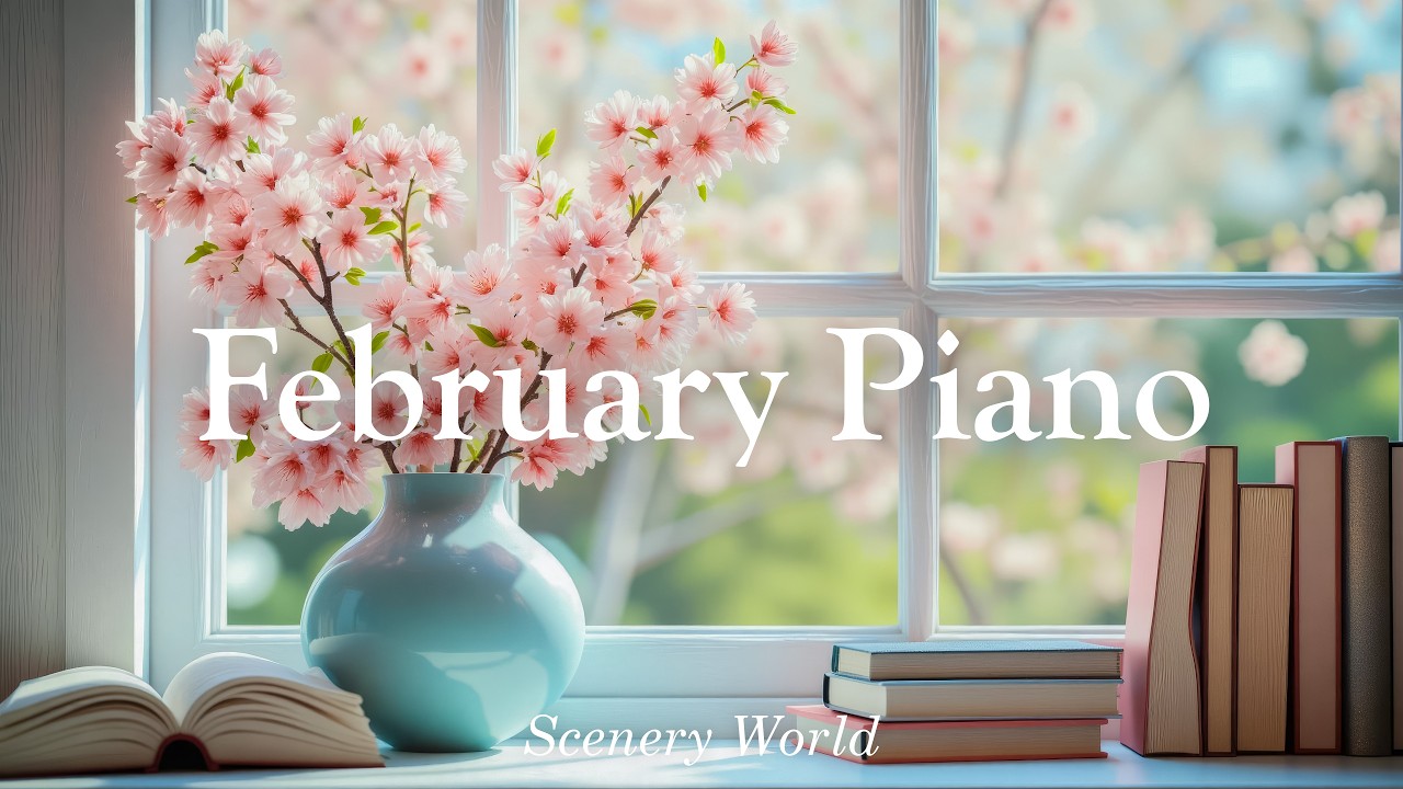 2월에 더 따뜻해지는 몽글몽글 감성 피아노 플리 🌸 듣기만 해도 마음이 녹는 연주 - February Piano | Scenery World