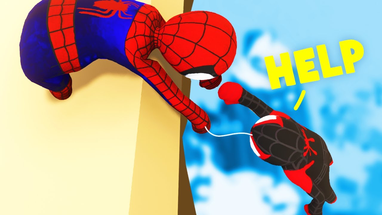 Spiderman shows Fake Spiderman No Mercy (Human Fall Flat)