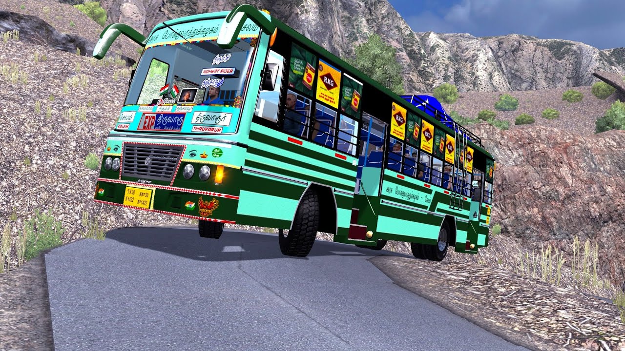 Three TNSTC Express Buses struggles Chasing and Racing in Narrow Village Roads | Dangerous Bus Race