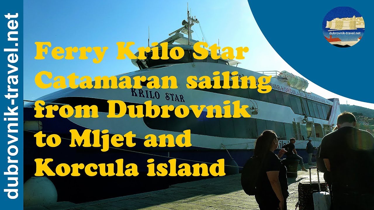 Ferry Krilo Catamaran sailing from Dubrovnik to Mljet and Korcula island