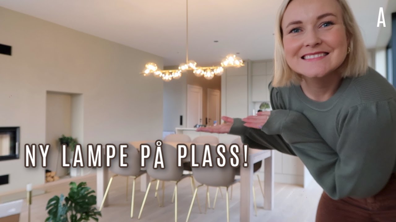Kjøkkenet er endelig ferdig, henger opp lampe og bylunsj - vlogg I KAJA-MARIE