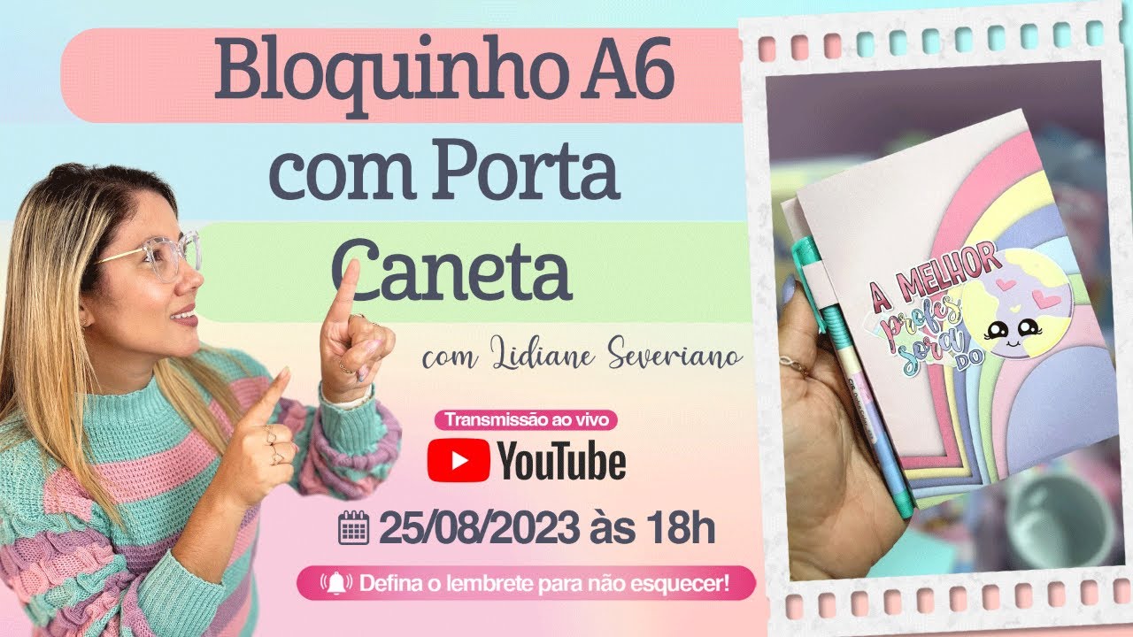 #64 Descomplicando a Encadernação | Bloquinho A6 com Porta Caneta | com a Lidi