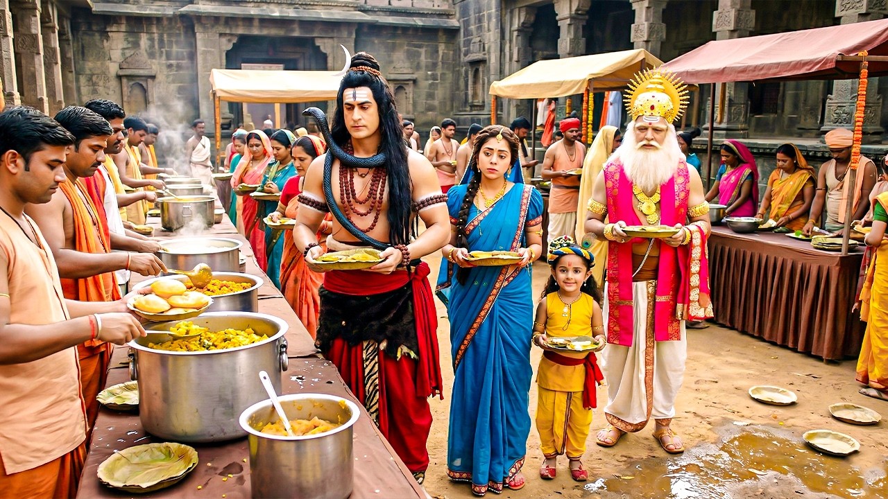 बाल कान्हा,ब्रह्म देव और महादेव गए भंडारे में भोजन करने | यशोमती मईया के नंदलाला | Shree Krishan