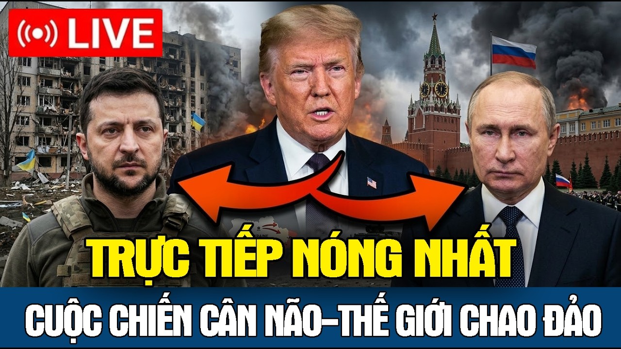 🔴TRỰC TIẾP NÓNG NHẤT: Cuộc Chiến CÂN NÃO Của NGA UKRAINE Và TRUMP Khiến Thế Giới Chao Đảo