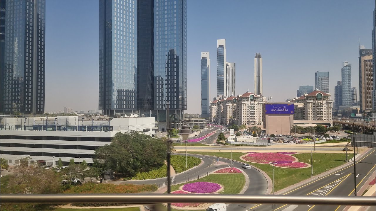 Dubai metro scenic ride: Ibn Battuta Metro Station to Centrepoint Metro Station - Red Line Route
