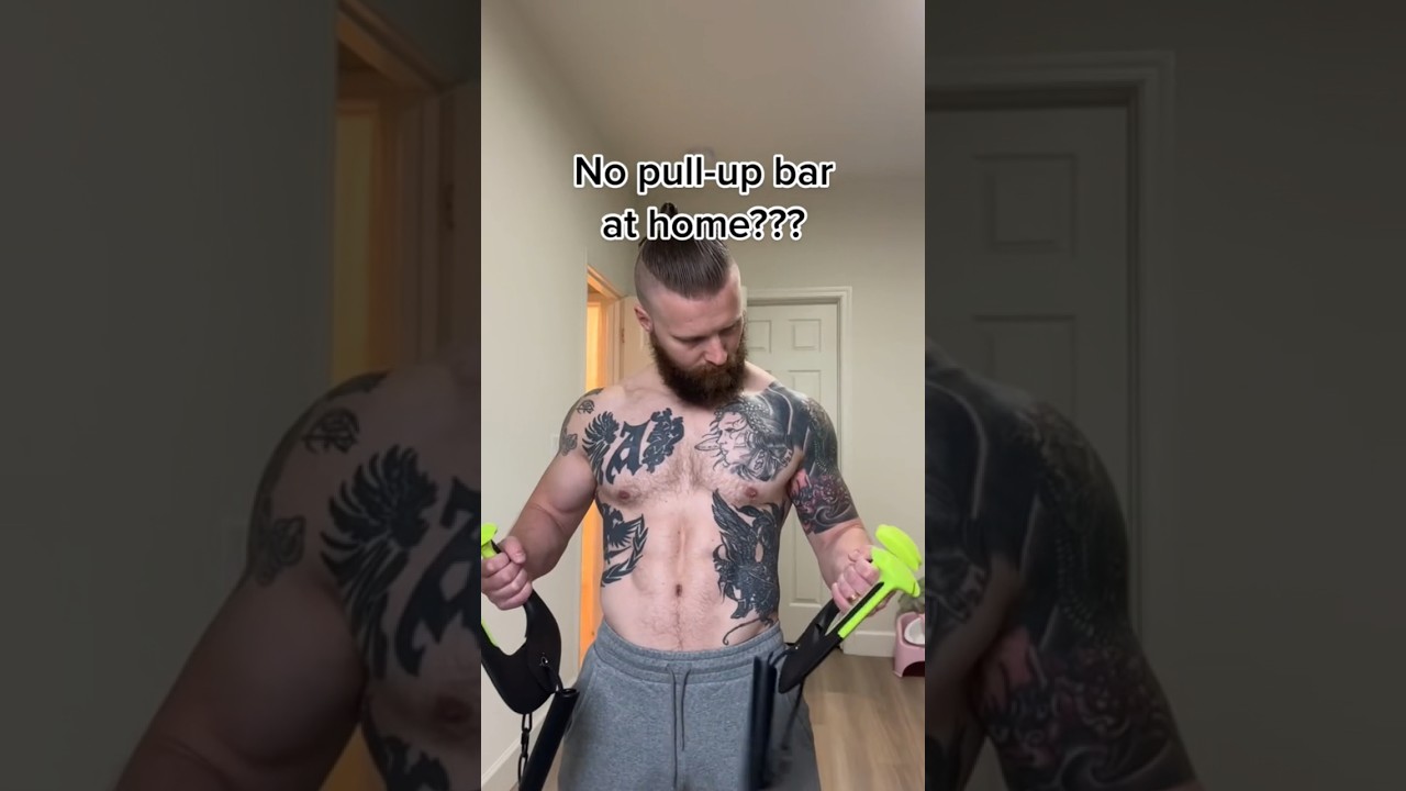 No pull-up bar at home? No more excuses! #pullups #homeworkout #shorts