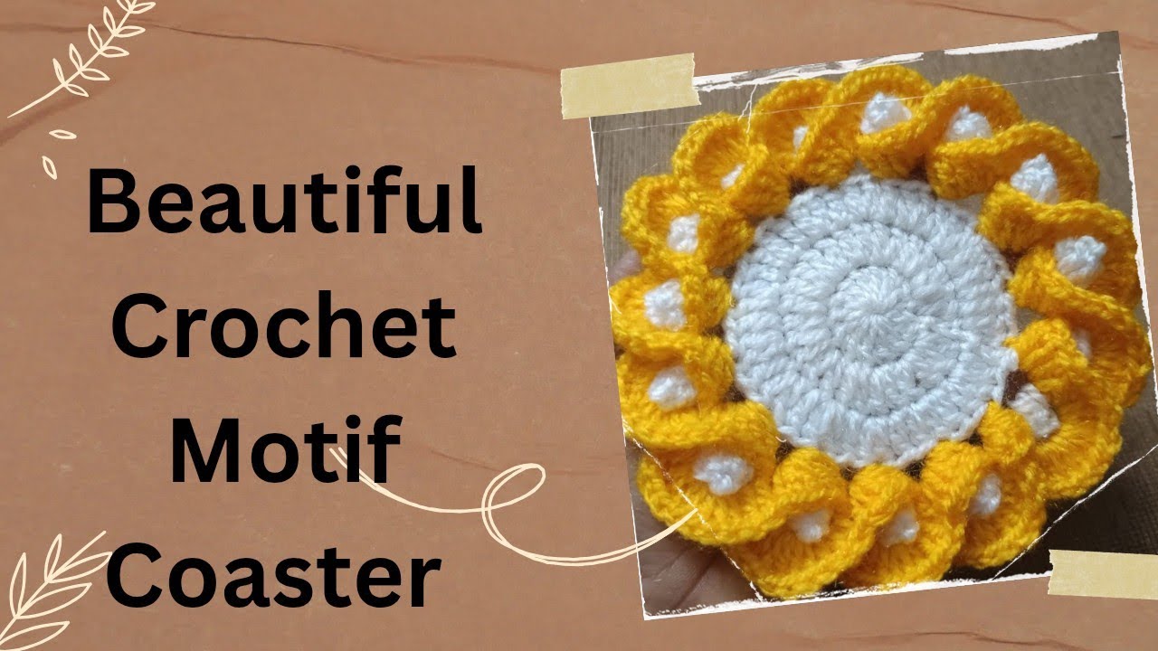 Beautiful Crochet Motif Coaster | Easy & Elegant Crochet Coaster Tutorial
