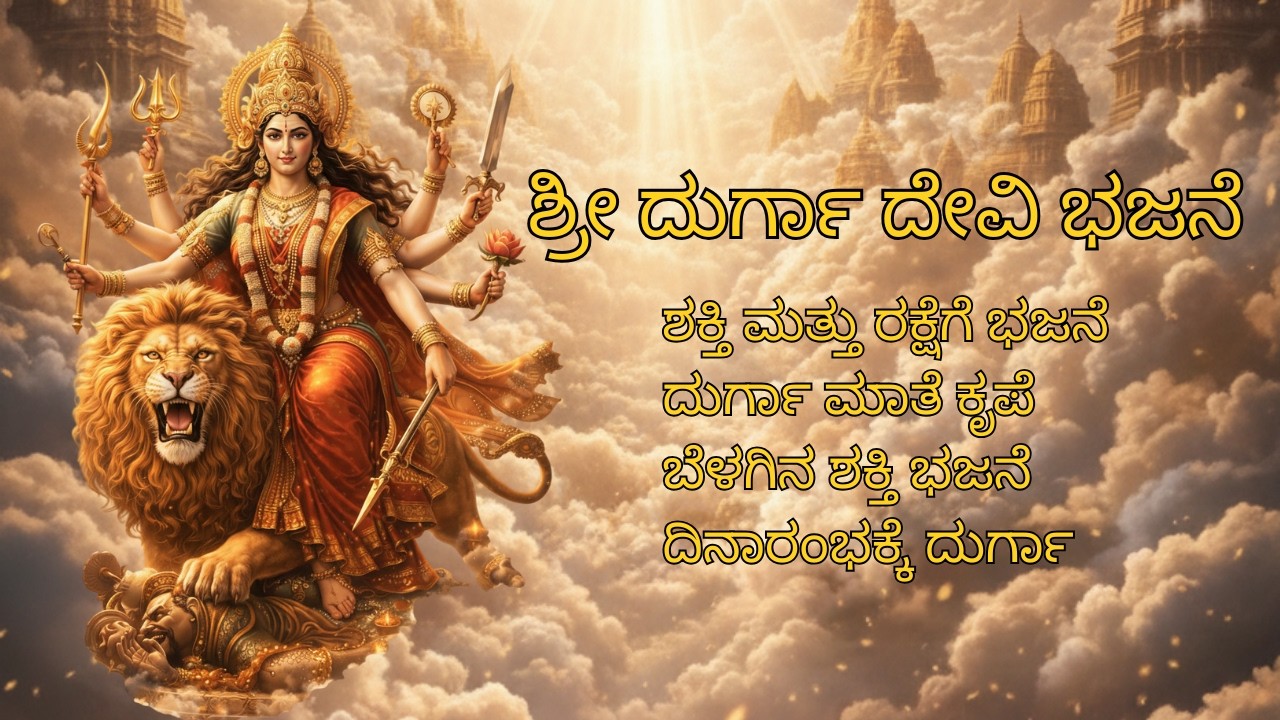 ಶ್ರೀ ದುರ್ಗಾ ದೇವಿ ಬೆಳಗಿನ ಭಜನೆ | ಶಕ್ತಿ ಮತ್ತು ರಕ್ಷೆಗೆ ಪವಿತ್ರ ಗೀತೆ | Kannada Devotional