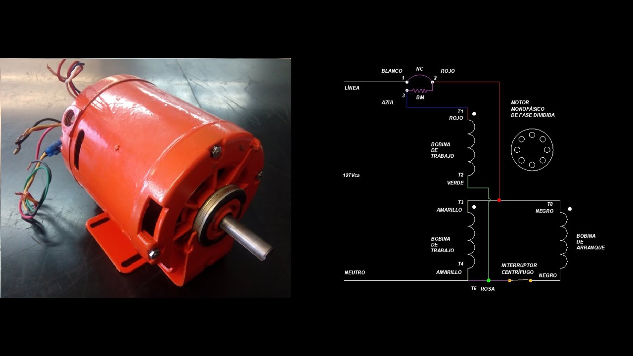 MOTOR MONOFÁSICO DE FASE DIVIDIDA - 127V/220V