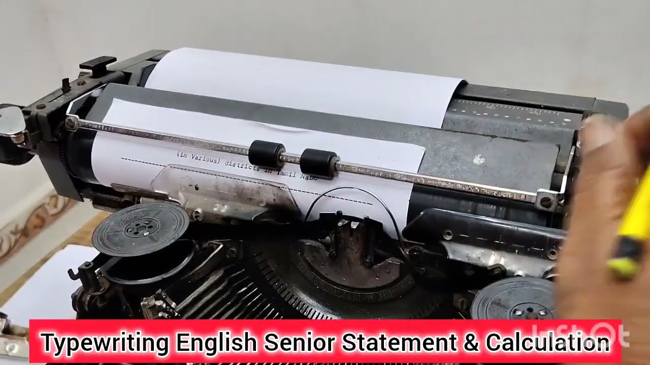 TYPEWRITING ENGLISH SENIOR STATEMENT & CALCULATION