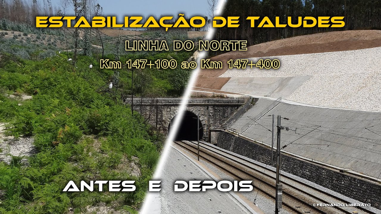 Estabilização de taludes na Linha do Norte ao Km 147