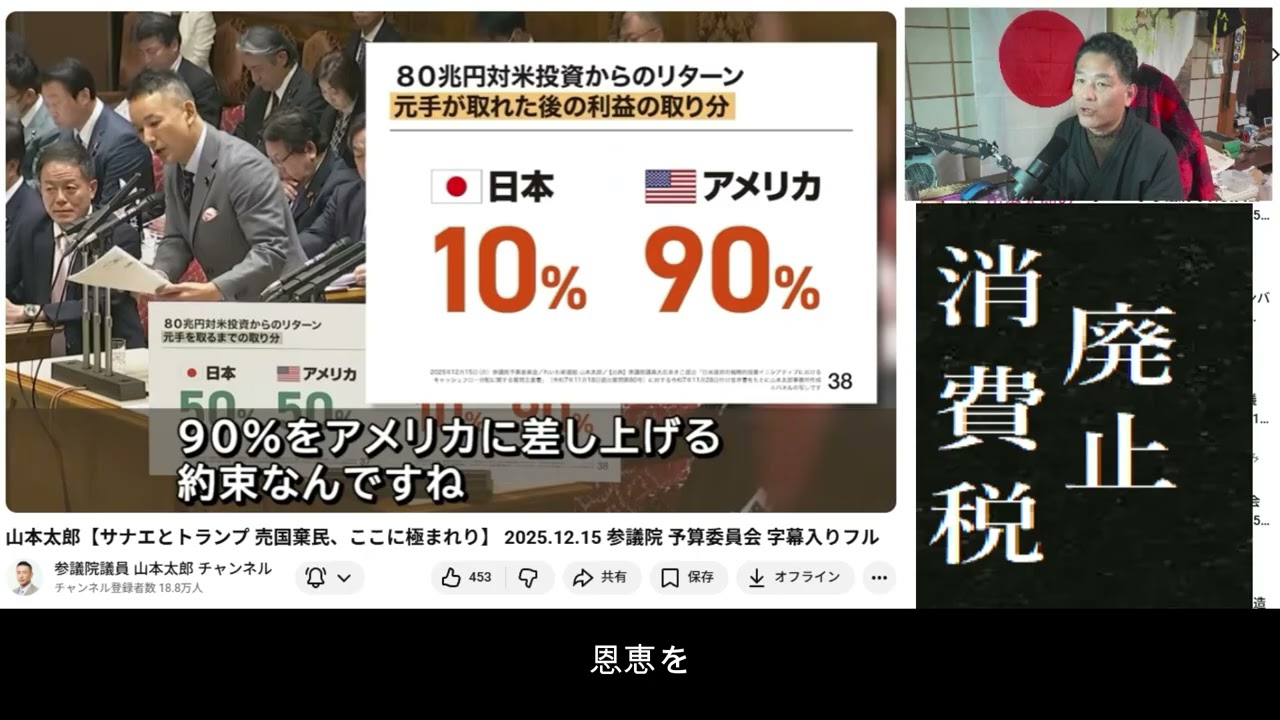 山本太郎代表質問「80兆円のカツアゲ」の波及効果を想像する【れいわ新選組応援CH】