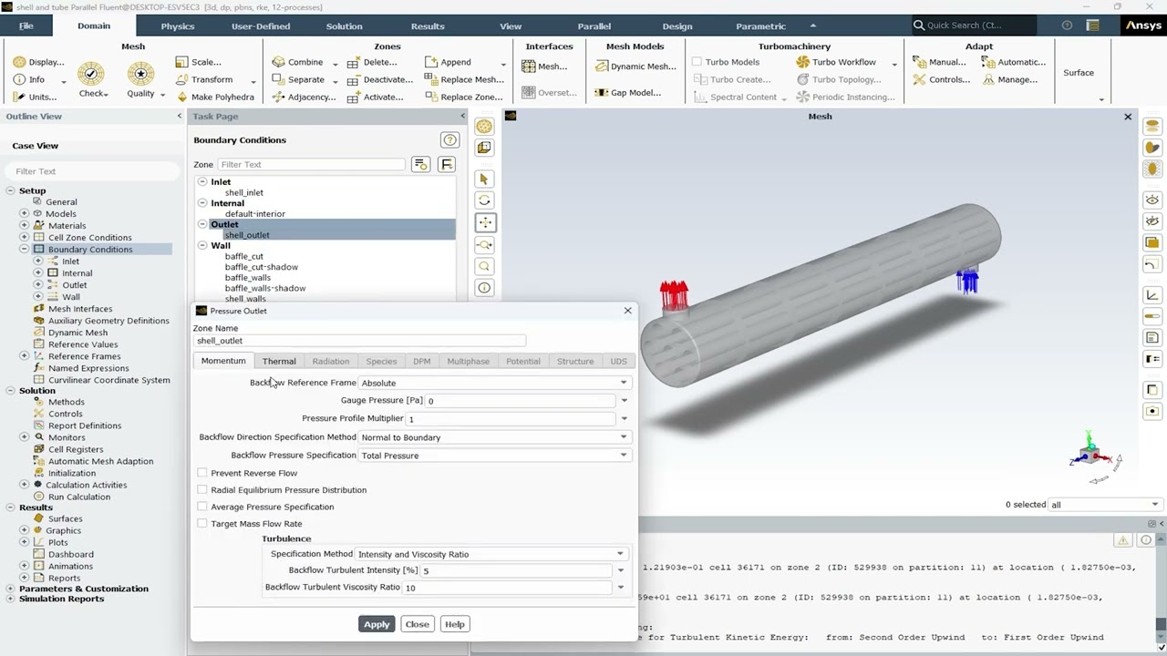 Navigating Shell and Tube Heat Exchanger CFD Simulation Using ANSYS Fluent