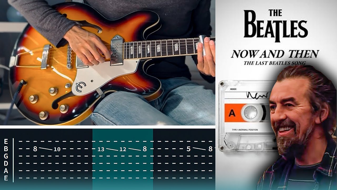 Como tocar SOLO SLIDE de Now And Then - The Beatles (TABS)🎸