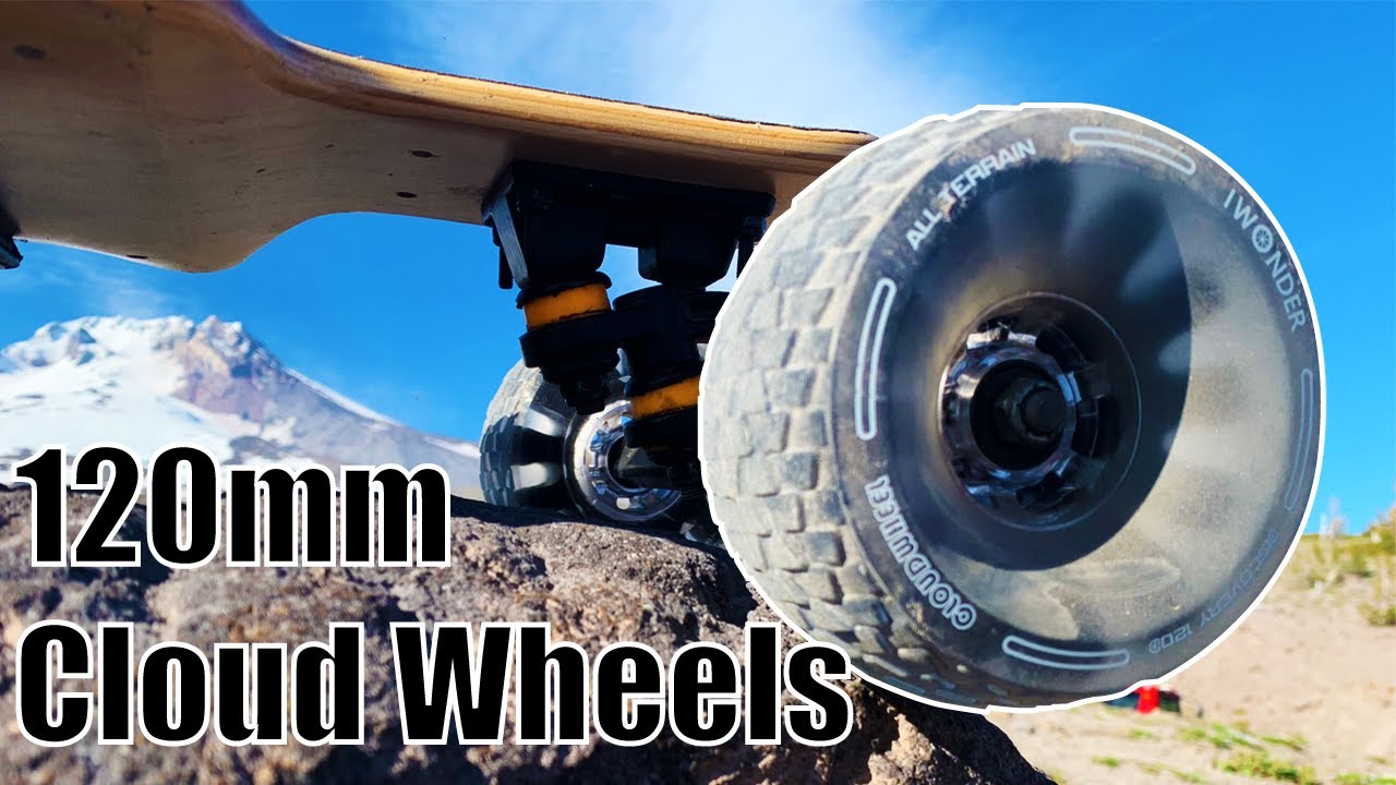 120mm MASSIVE ELECTRIC SKATEBOARD WHEELS *Cloud Wheels Review*