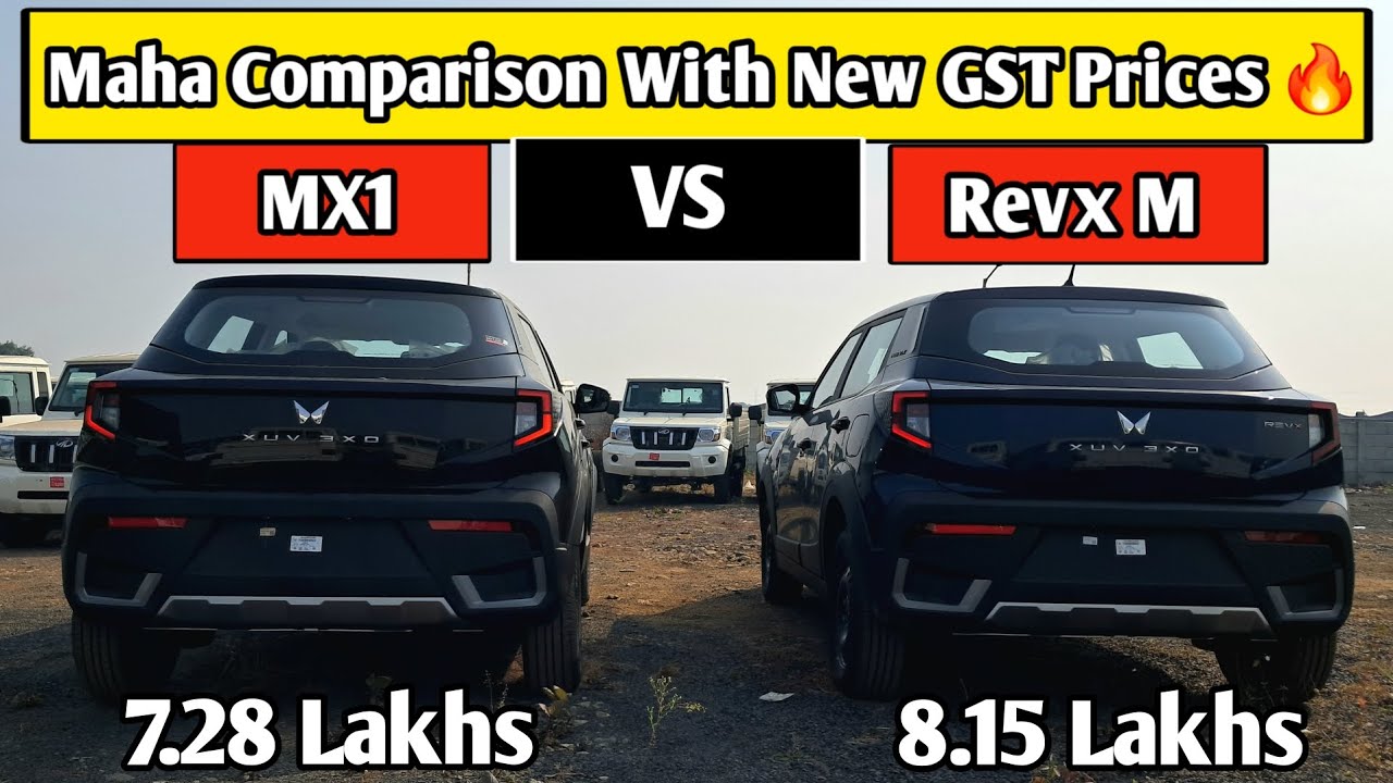 Maha Comparison 🔥 2025 Mahindra XUV 3XO MX1 VS REVX M Variant 