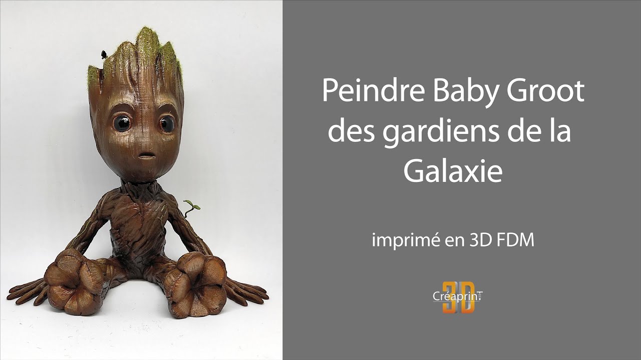 Peindre la figurine Baby Groot imprimé en 3D