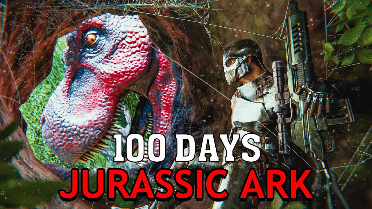 I Had 100 Days To Save Jurassic Park... But on a Deserted Island in ARK!