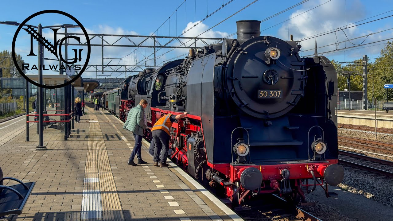 7 oktober 2024 Aankomst en vertrek VSM stoomtrein in Woerden