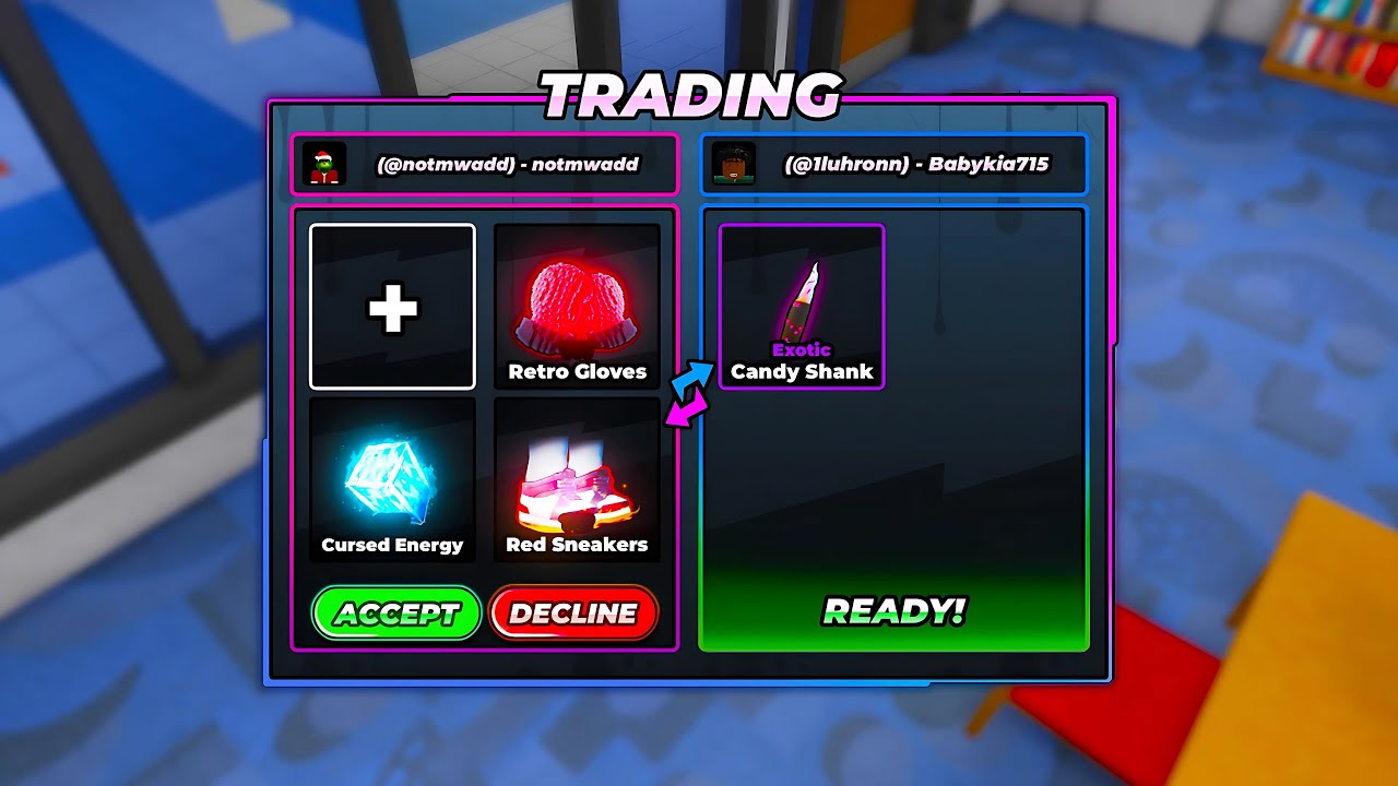 В Roblox Fight in a School только что добавили торговлю.