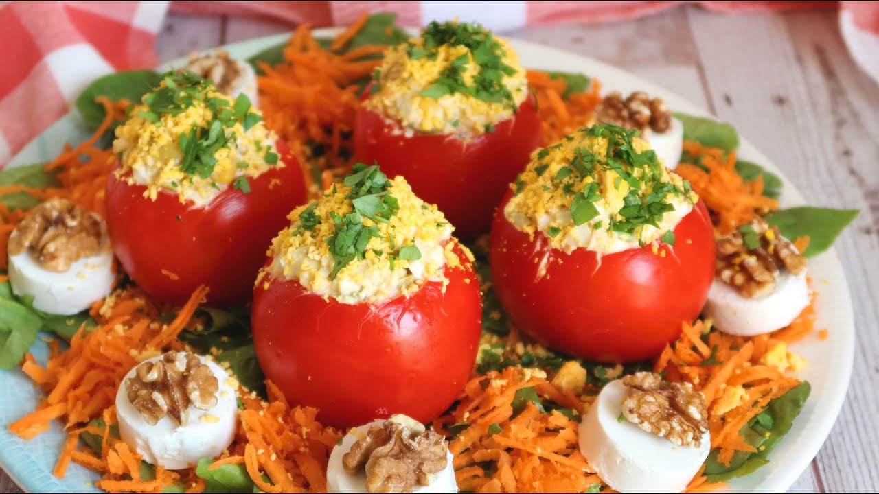 Tomates rellenos (SIN HORNO)