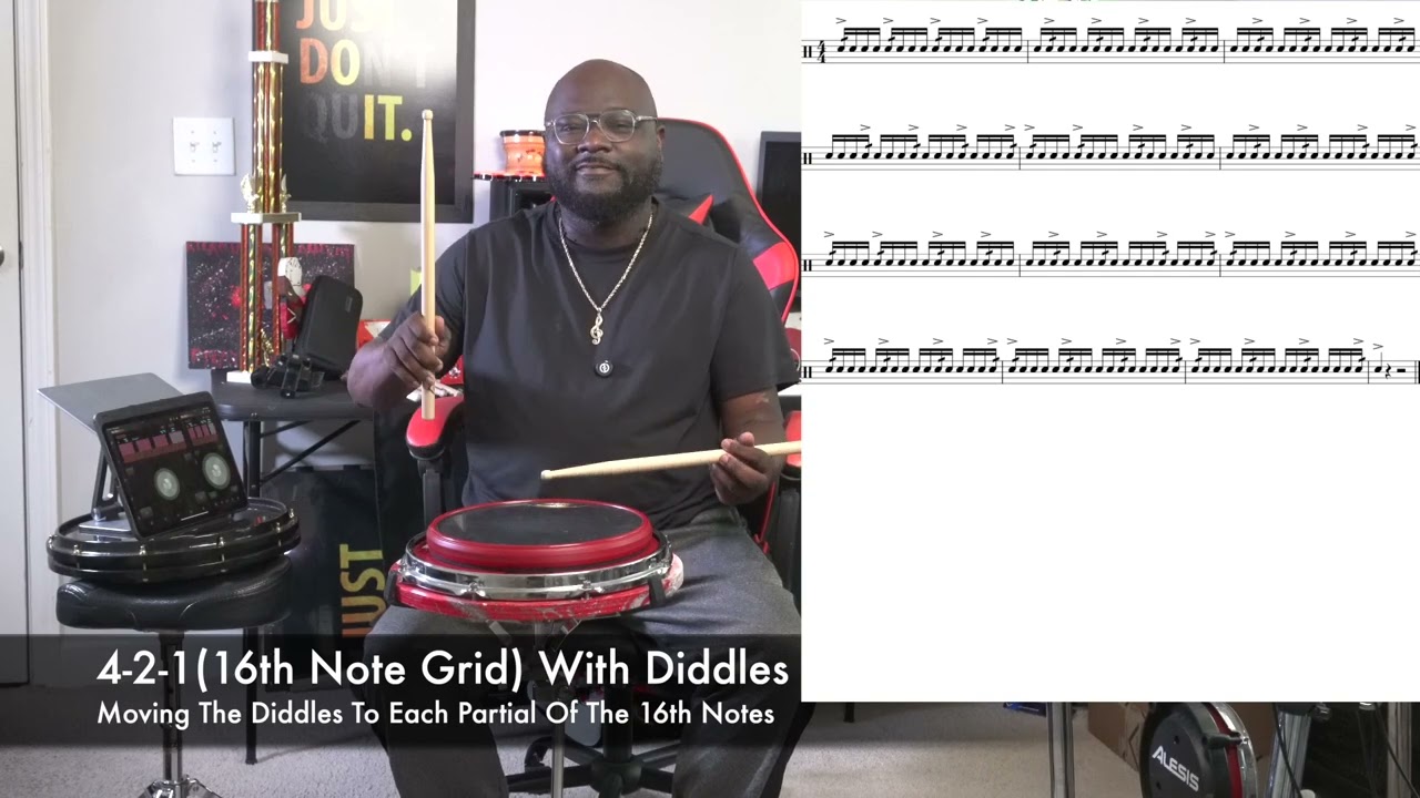 “16th Note Grid with Diddles 🥁 | Snare Drum Exercise for Speed & Control”