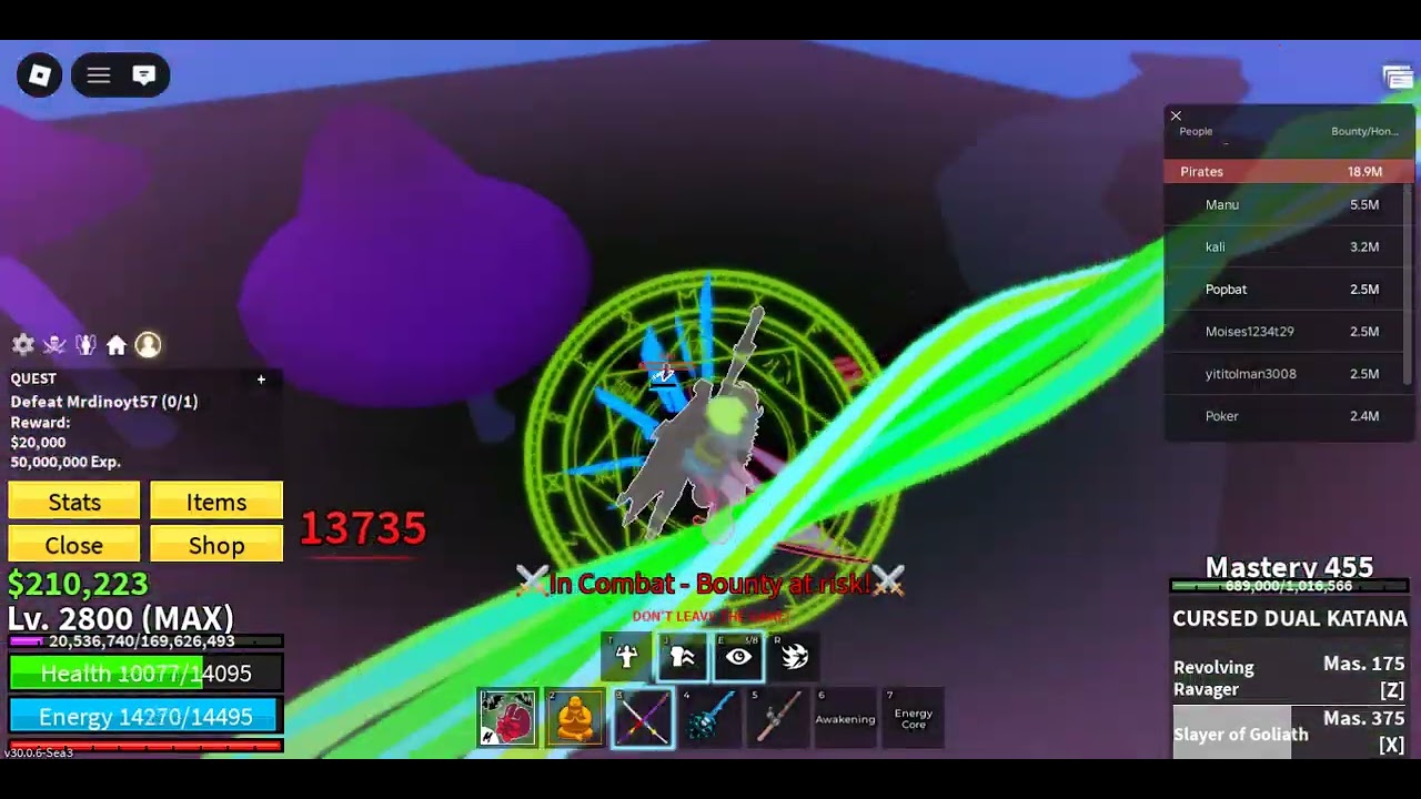 Pvping in bloxfruits