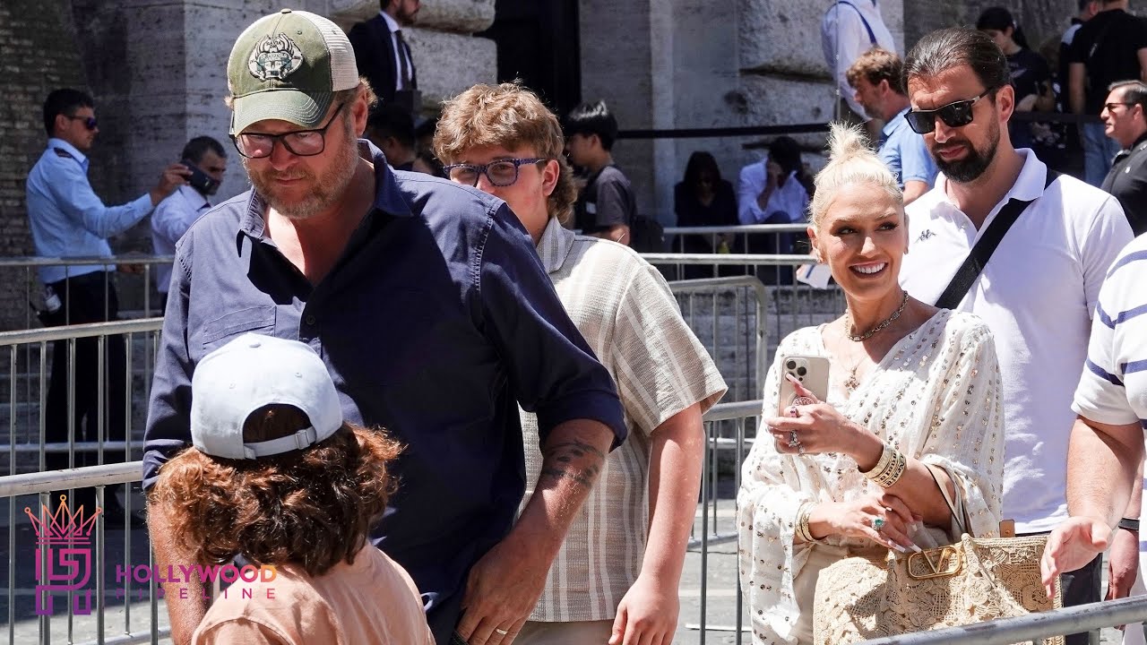 Gwen Stefani & Blake Shelton take kids to Vatican in Italy