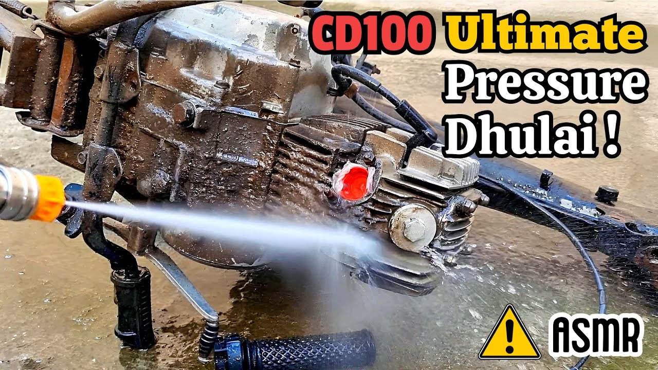 Ep7: Grease & Dirt Blasted Off! CD100 Pressure Washing | Hero Honda CD100 Restoration | Hindi