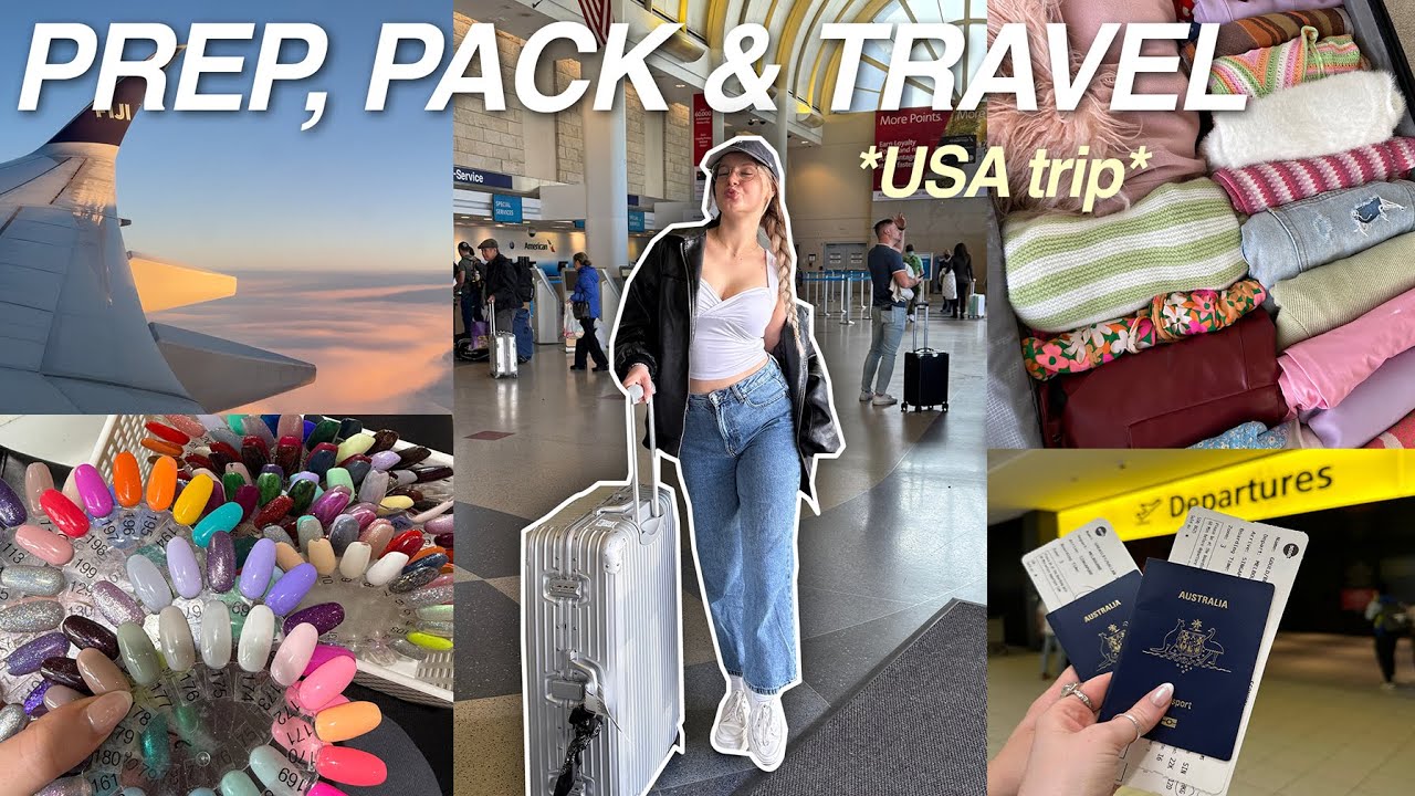 PREP, PACK & TRAVEL W ME TO AMERICA! ✈️🇺🇸 | travel prep, packing, organising flying, etc! ✨ *vlog*