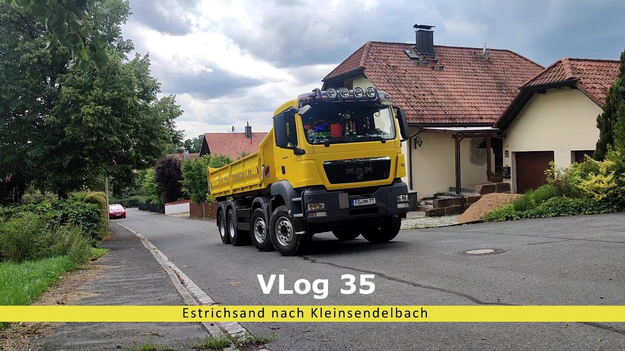 VLog 35 Estrichsand nach Kleinsendelbach; MAN TGS Abrollkipper 35-400