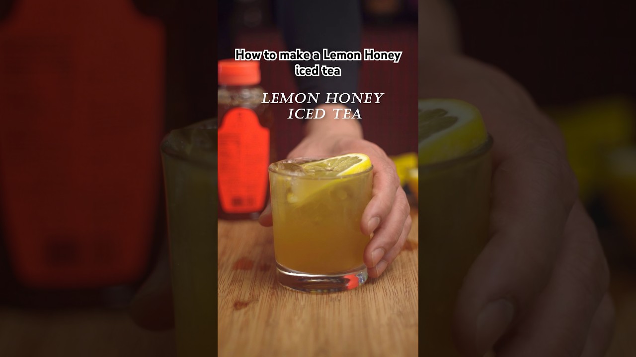 How to make a lemon honey iced tea #cocktailhour #lemonicedtea #easycocktail