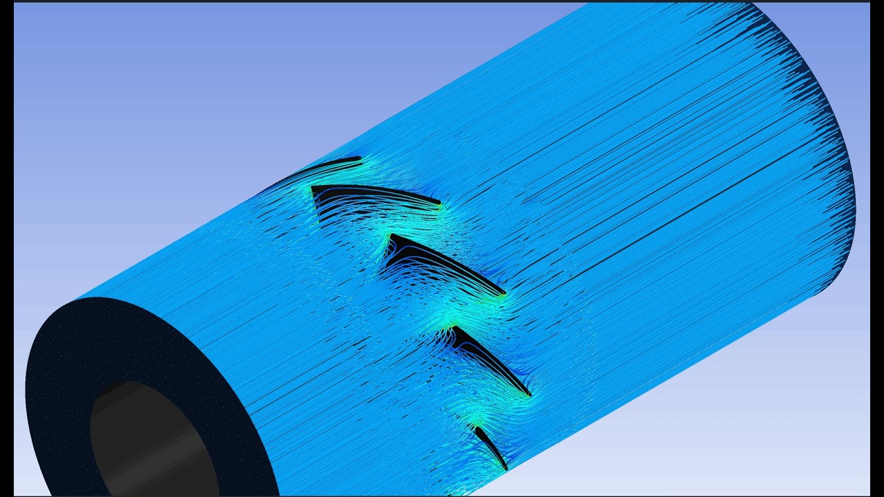 Ansys Fluent Tutorial for Turbomachinery: Flow Around a Compressor Blade with Periodic Boundaries